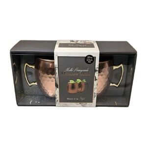 Moscow Mule Mug Set Hammered Copper Finish 20 oz Retro‎ Home Barware Mugs